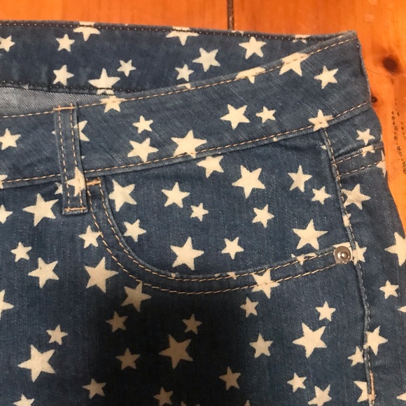 No Boundaries denim jean blue shorts with white stars size 17 - Picture 7 of 8